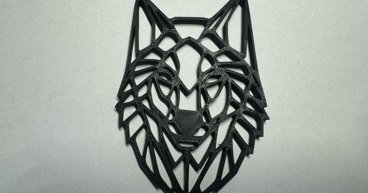 Wolf geometric wall art by Moriel Download free STL model
