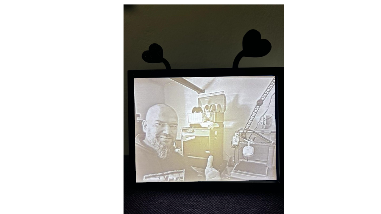 Valentine's LithoPhrame with lid - Lithophane 144*108