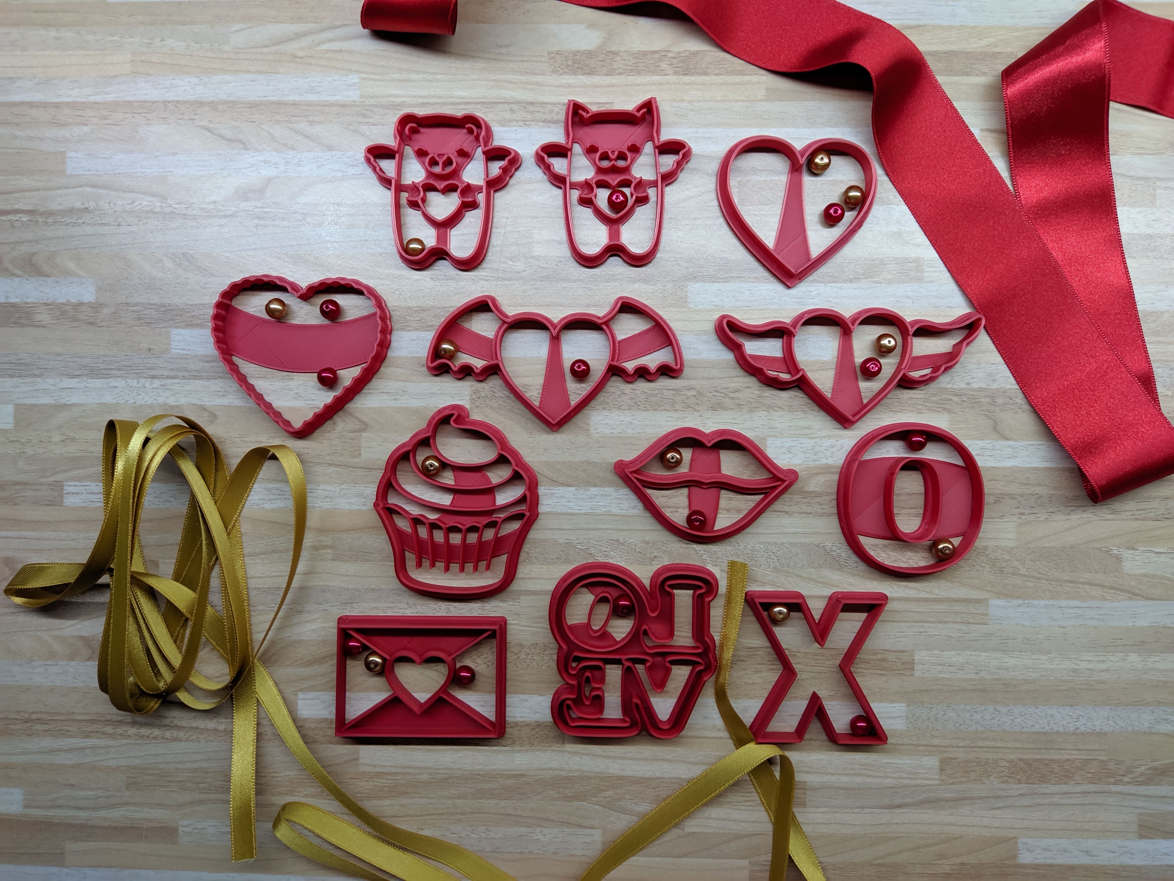 Valentine day cookie cutter set