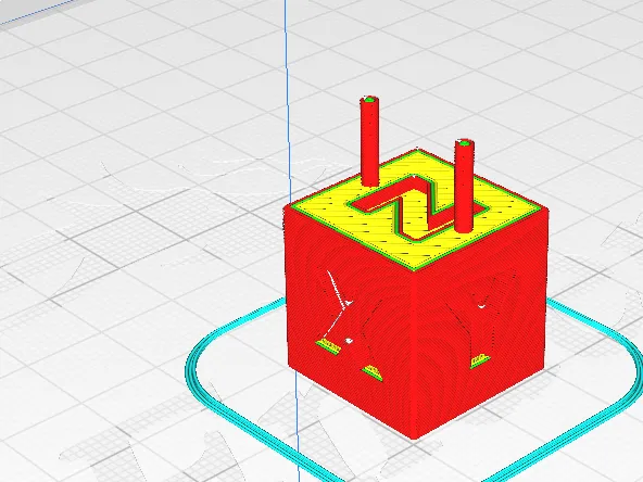 calibration cube stringing test