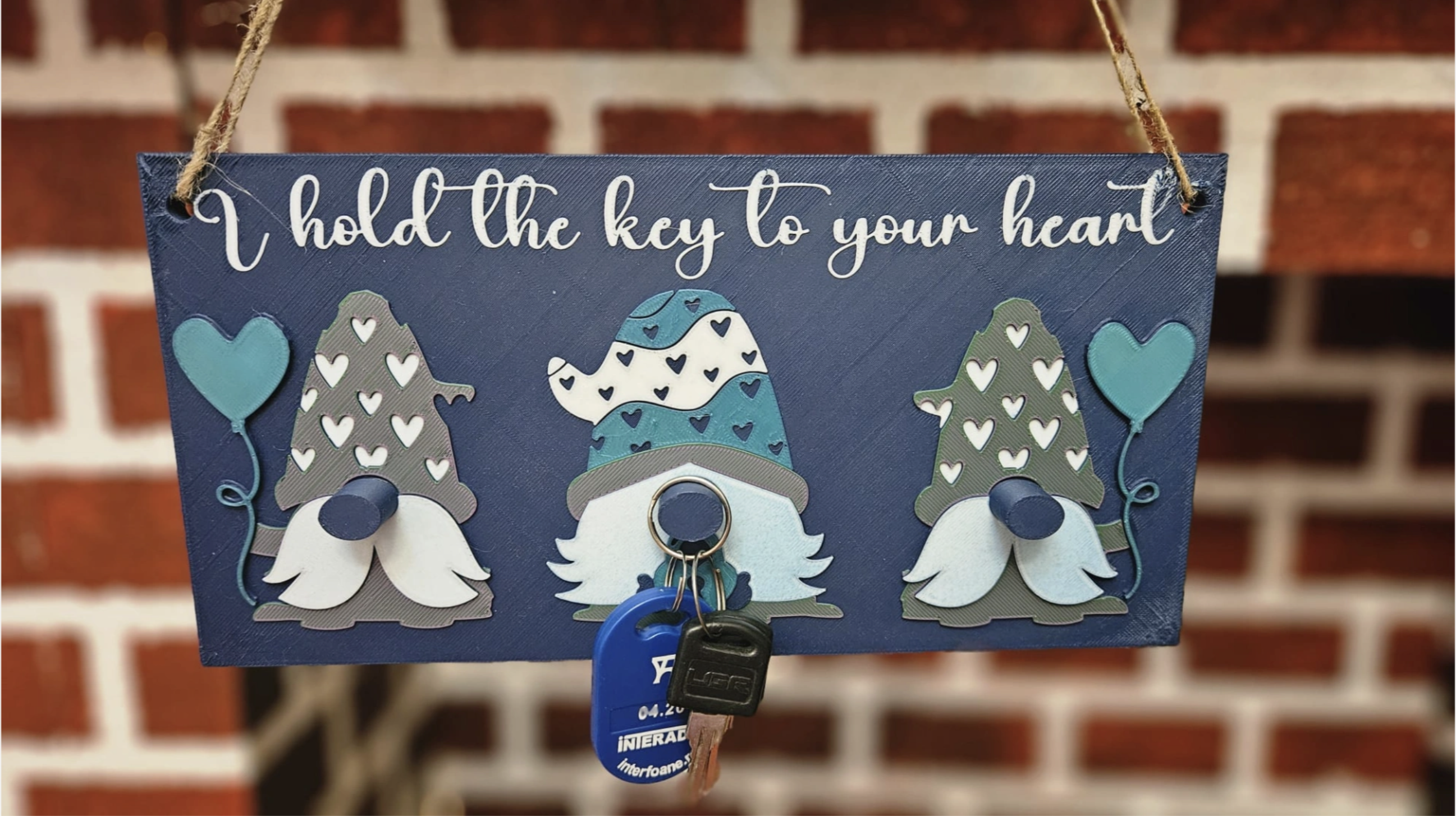 KEY HANGER LOVELY GNOME
