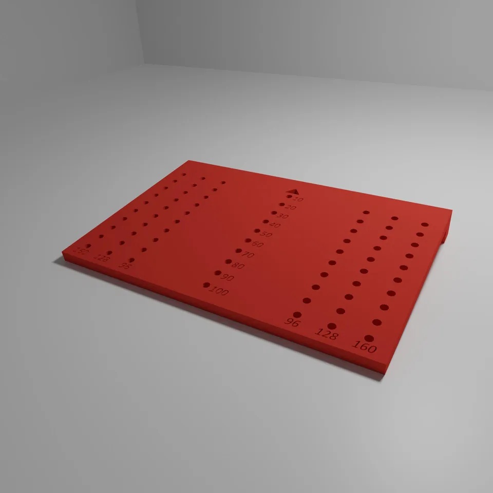 Drilling template for cabinet doors by shurik download free stl model