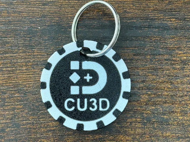 CU3D Maker Chip Keychain