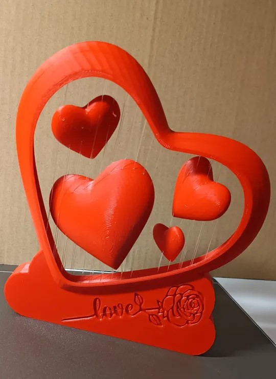 Levitating Valentine Hearts, String Art