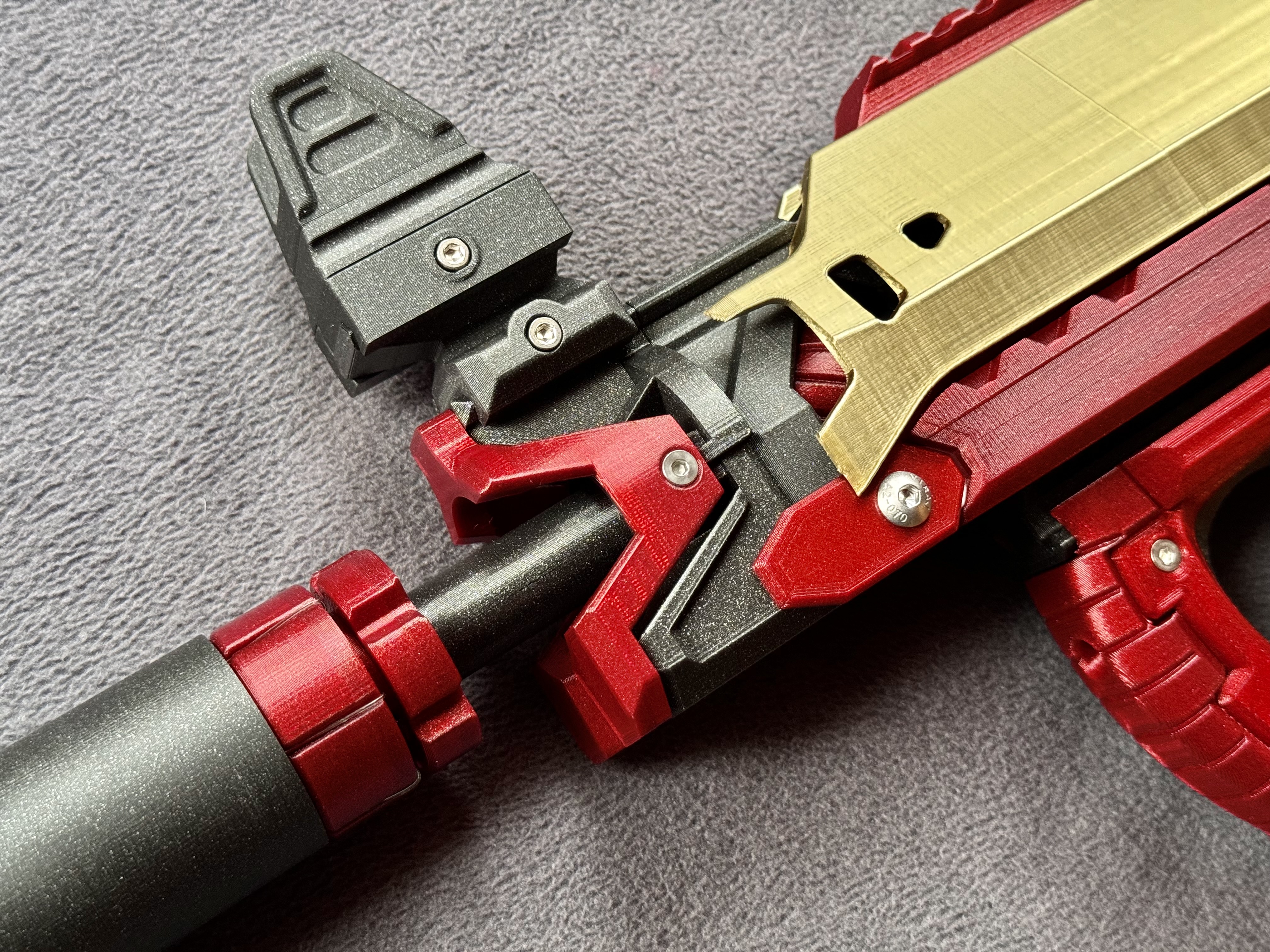 Caliburn C4 (metrisch) - Abdeckung Lauf/Barrel cover und Thumbscrew mag adapter 3D model thumbnail