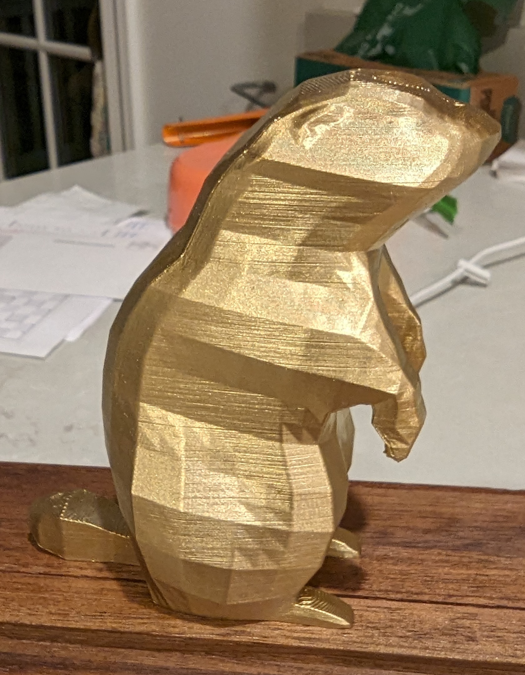 Low-poly groundhog (woodchuck, Marmota monax)