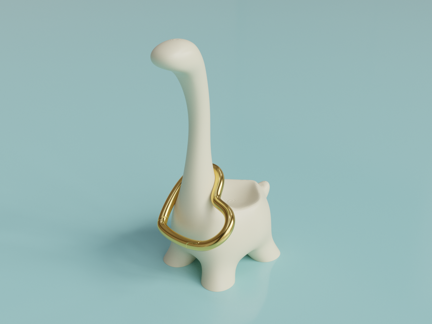 Valentinosaurus - Ringosaurus V2 - Ring Holder 3D model thumbnail