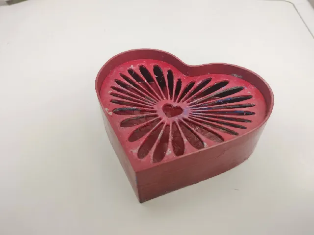 Heart shaped soap holder