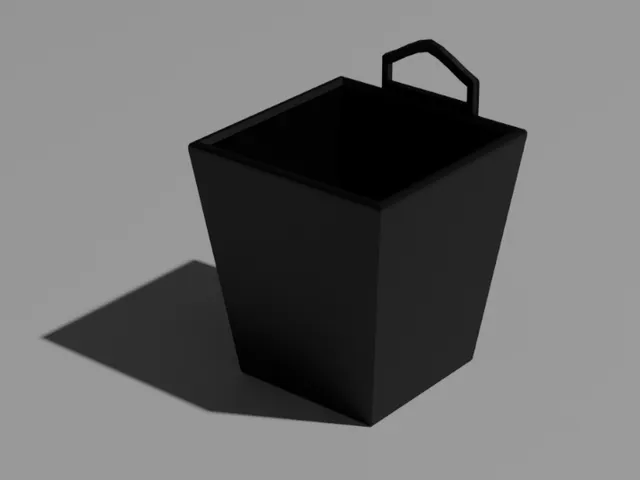 Small hanging trash can for bathroom