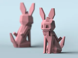 Low-poly Sylveon