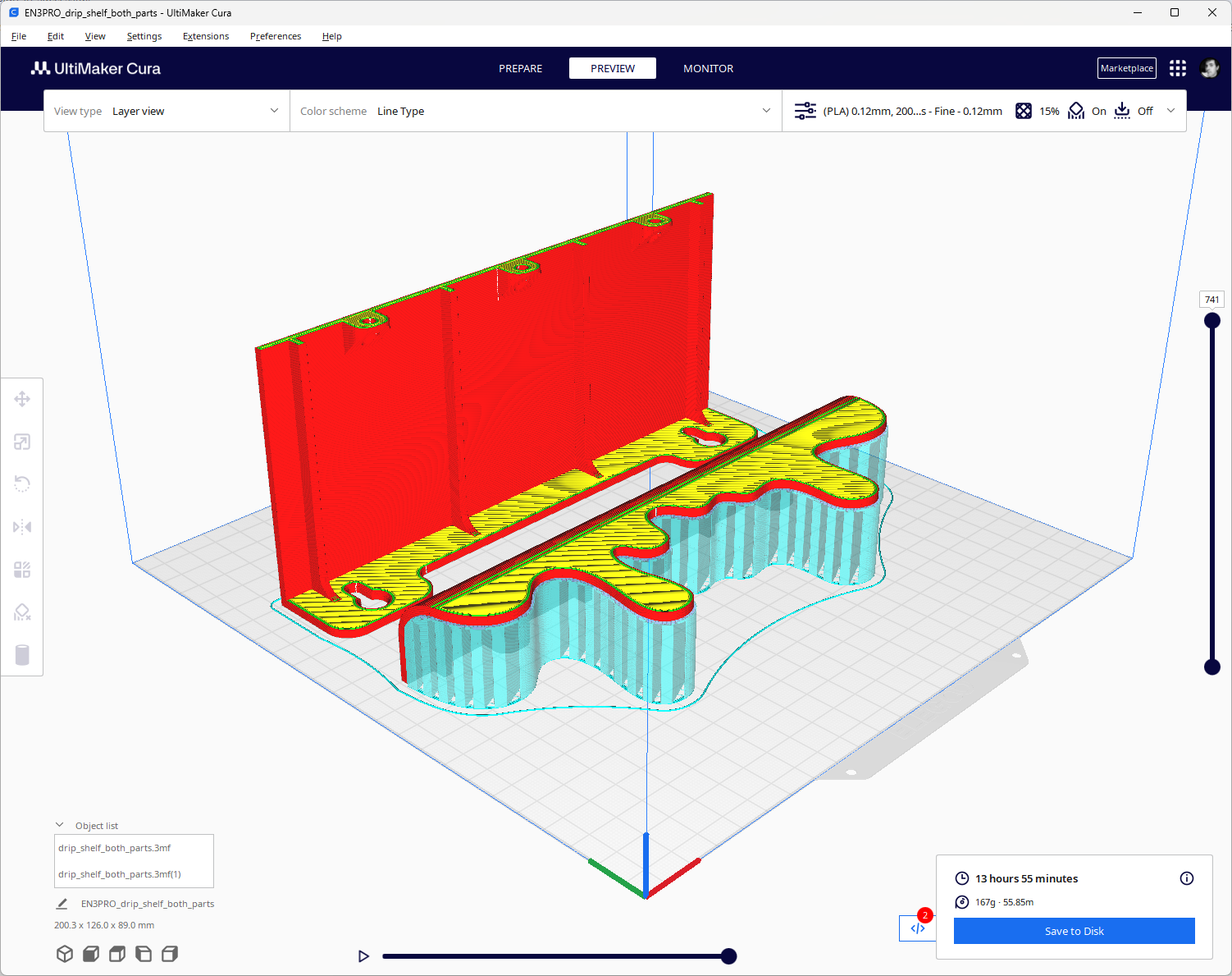Miniatura 4 do modelo 3D Dripping wall shelf