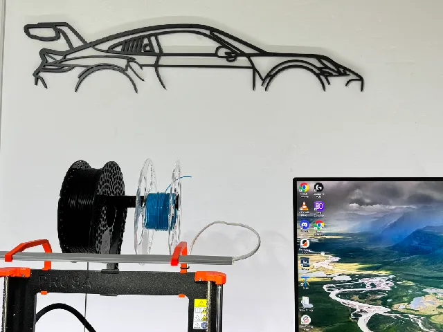 Porsche 911 992 GT3RS wall art Prusa bed compability.