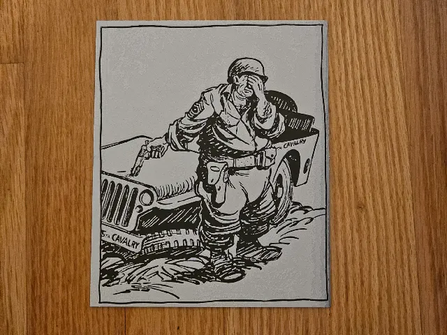 Bill Mauldin WWII Jeep cartoon