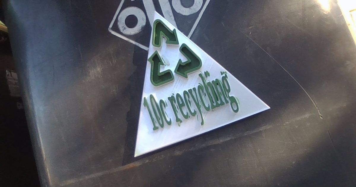 10c recycling sign by Josh Smolenaers Download free STL model