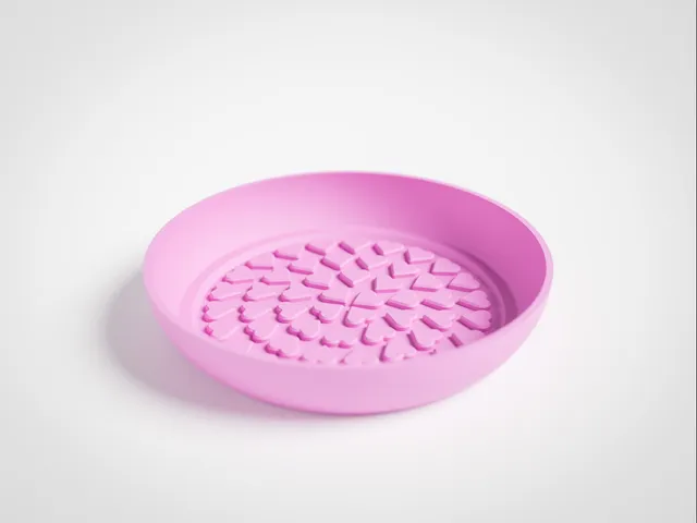 Soap Dish with Hearts Pattern