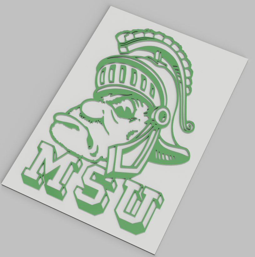 Old Msu Logo By Hunter Griffiths Download Free Stl Model