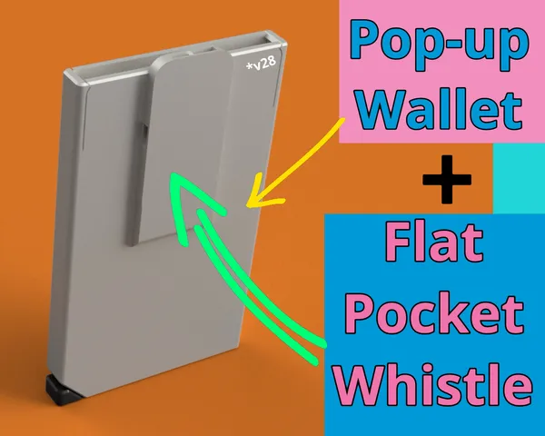 Whistling Wallet. Card Wallet with Attached Flat Whistle.