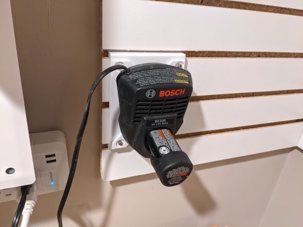 Slat Wall Plate - Bosch BC330 Battery Charger