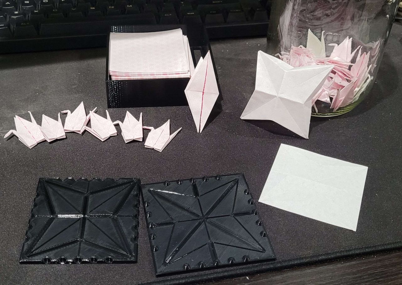 "Kimegami" Origami Crane Base kırışıklık kabarcığı (Sadece Plastik Aparattır!!!)