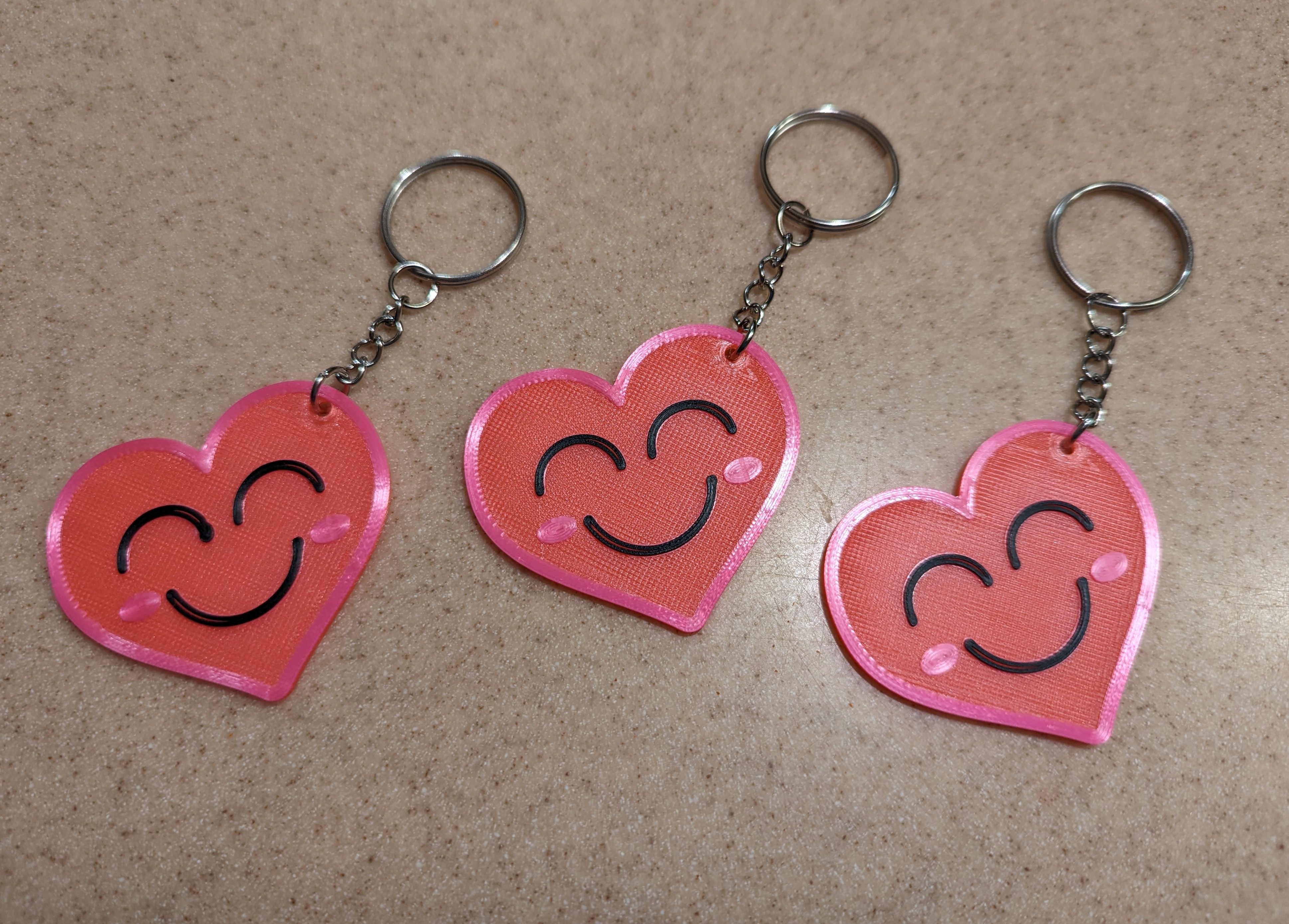 Smiling Heart Keychain