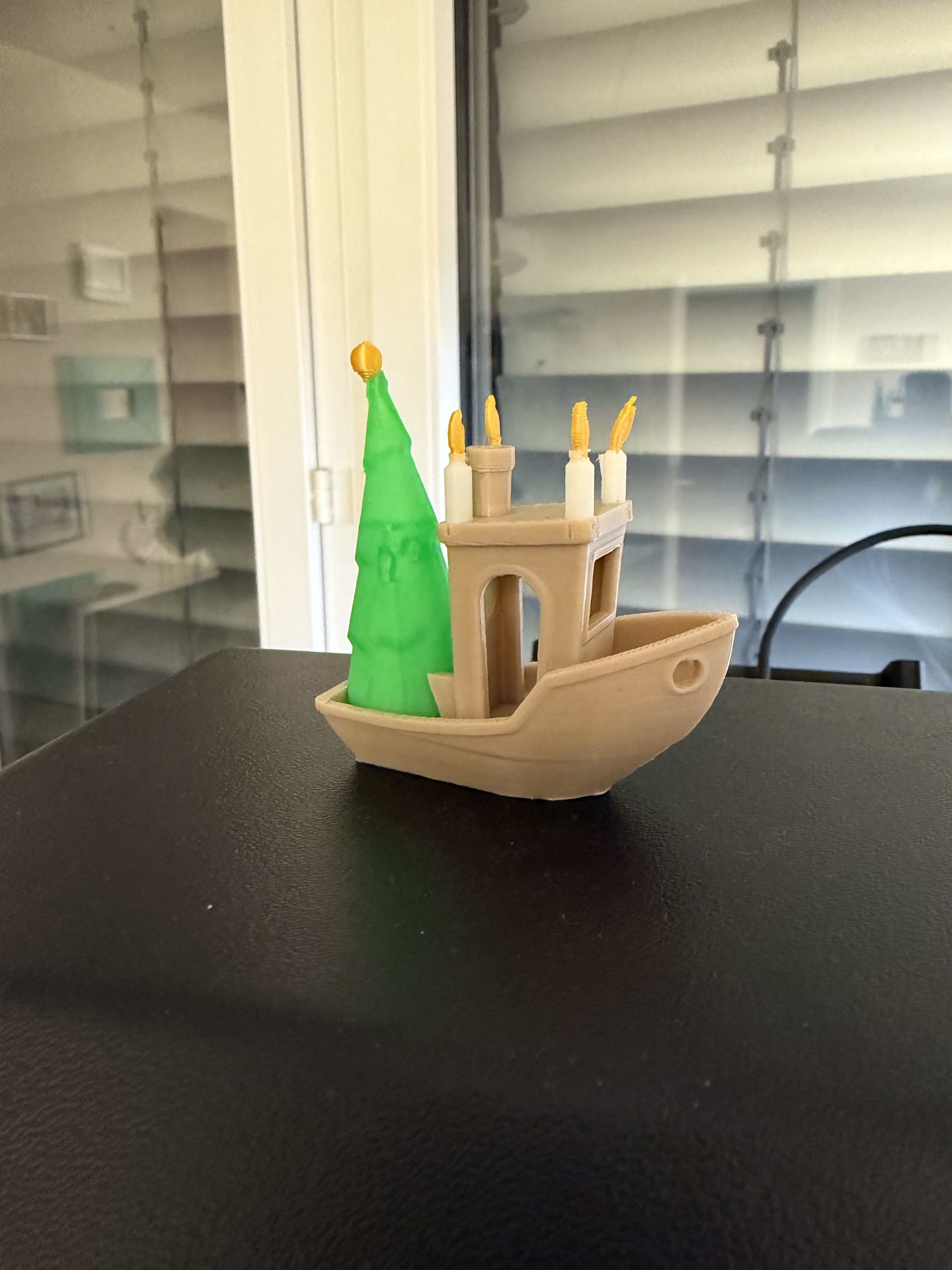 Benchy driving home for Christmas