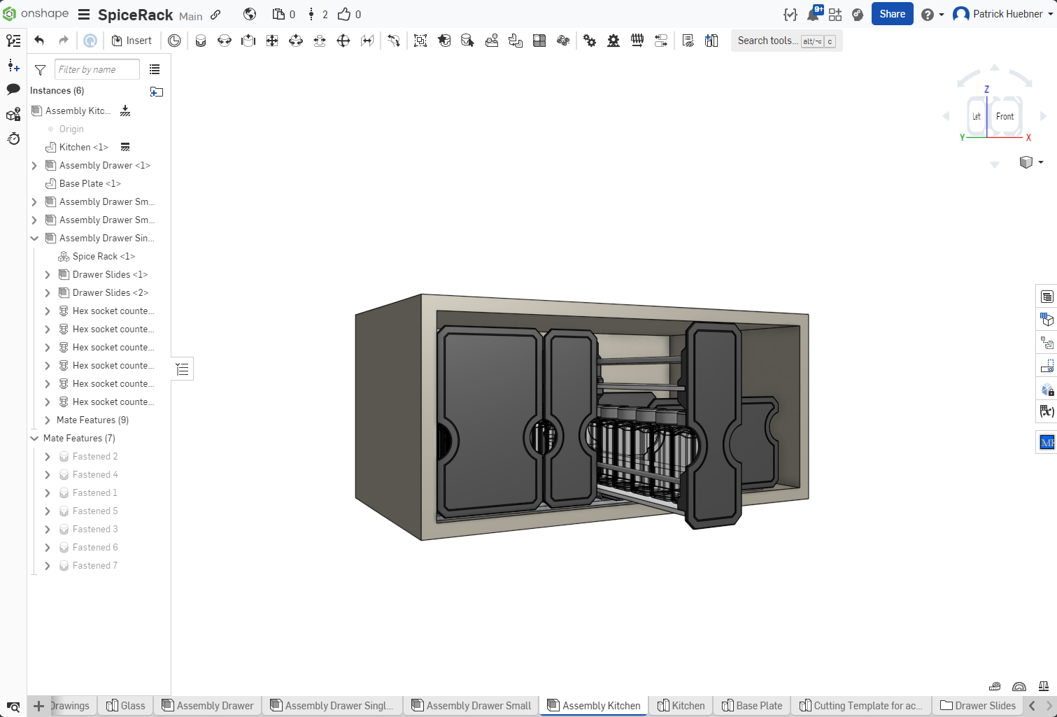 Miniatura 7 do modelo 3D Slide Out Spice Rack - Customizable