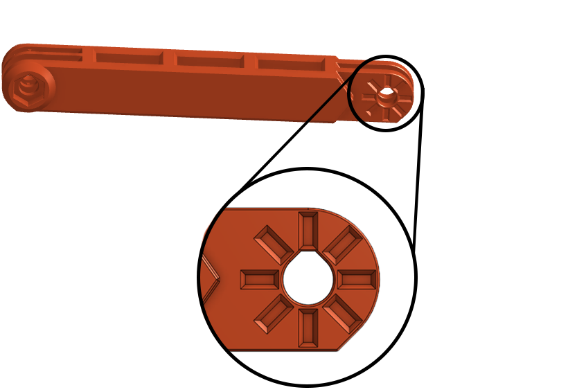 Anti-droop detented arms for Modular Mounting System 3D model thumbnail