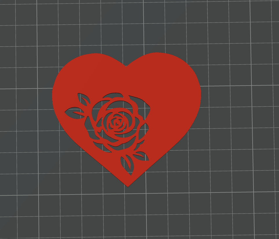 Heart with rose