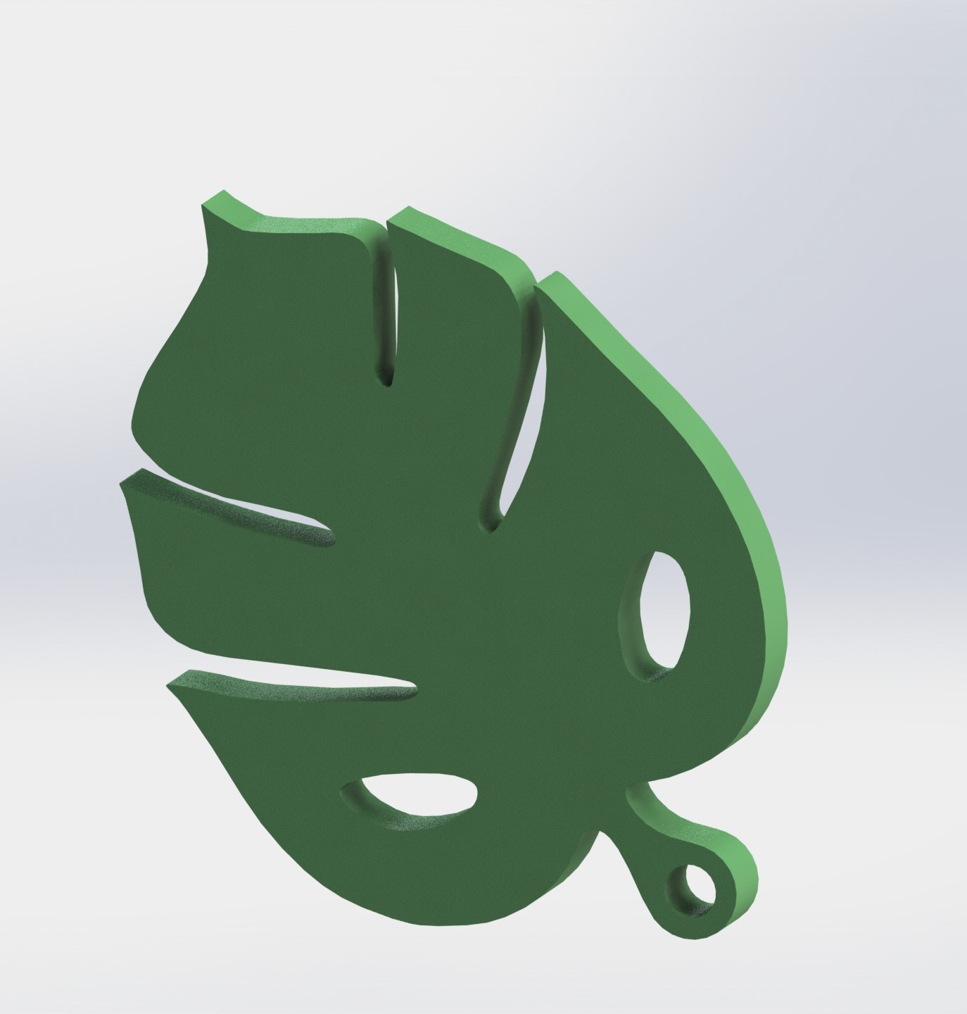 Monstera leaf keychain