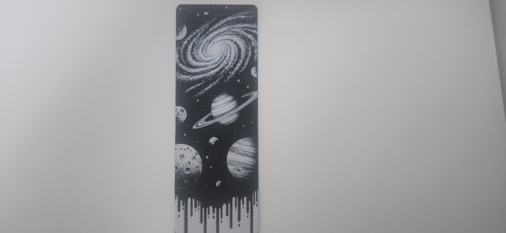 Saturn Galaxy Swirling Cosmos Bookmark