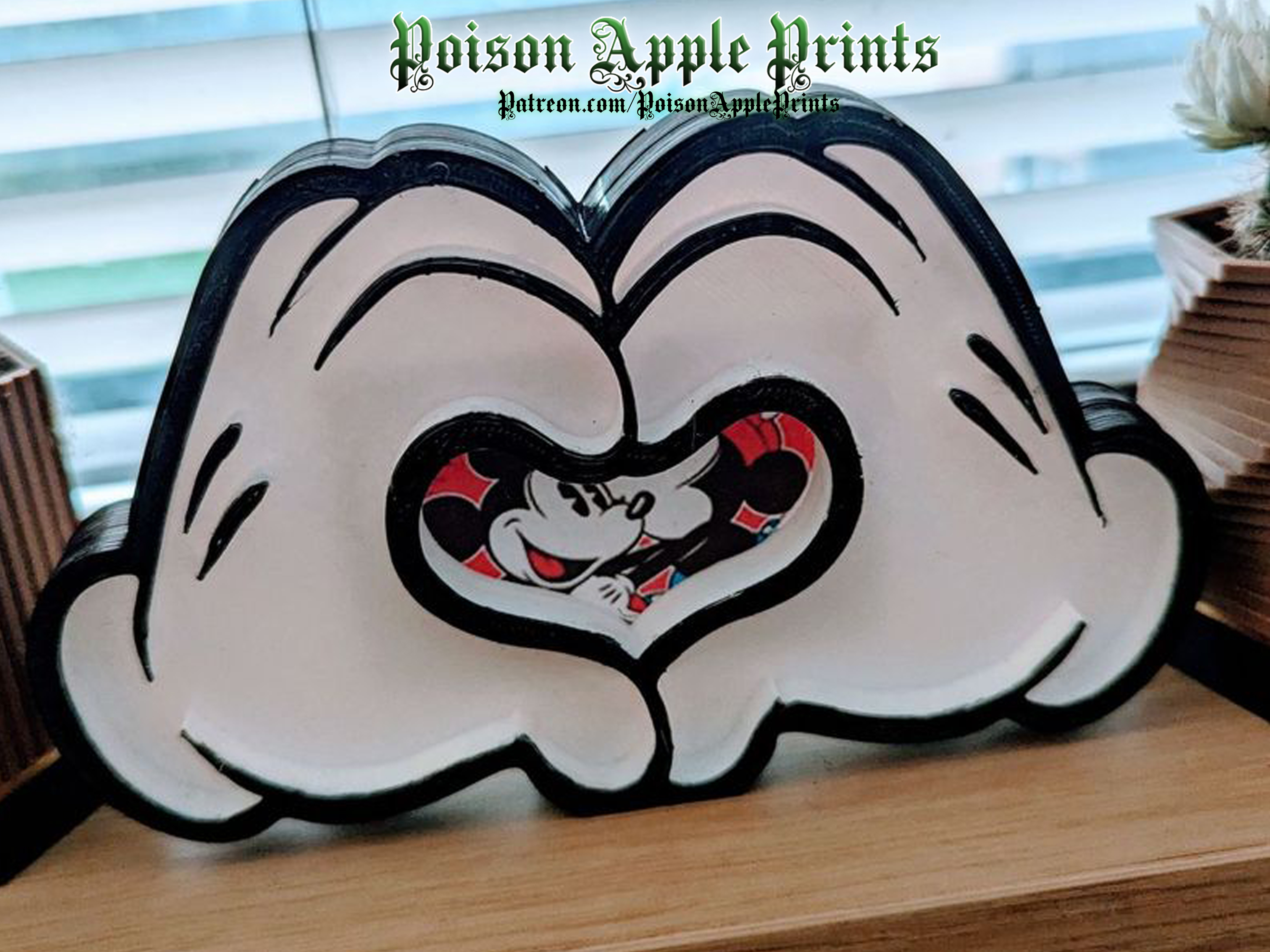 Mickey Heart Hands Picture Frame