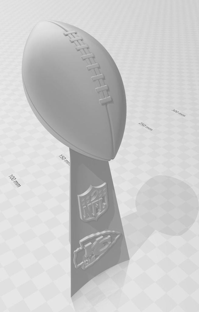 Lombardi Trophy Kansas City Chiefs Superbowl LVIII 2024 by Cabott