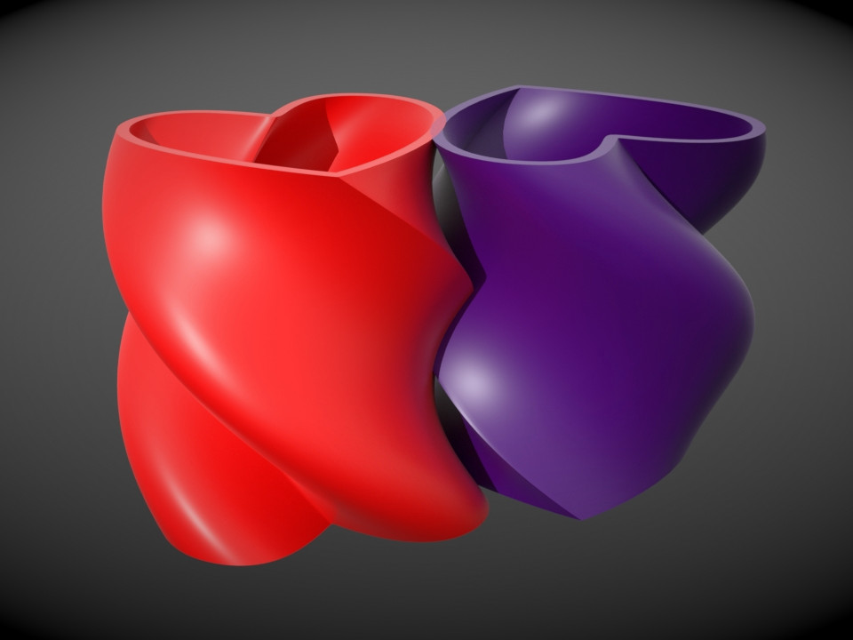 Intertwined Heart Container by Braw | Download free STL model ...