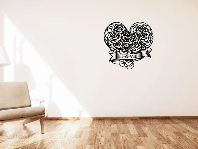 Heart of roses / Srdce z růží wall decoration