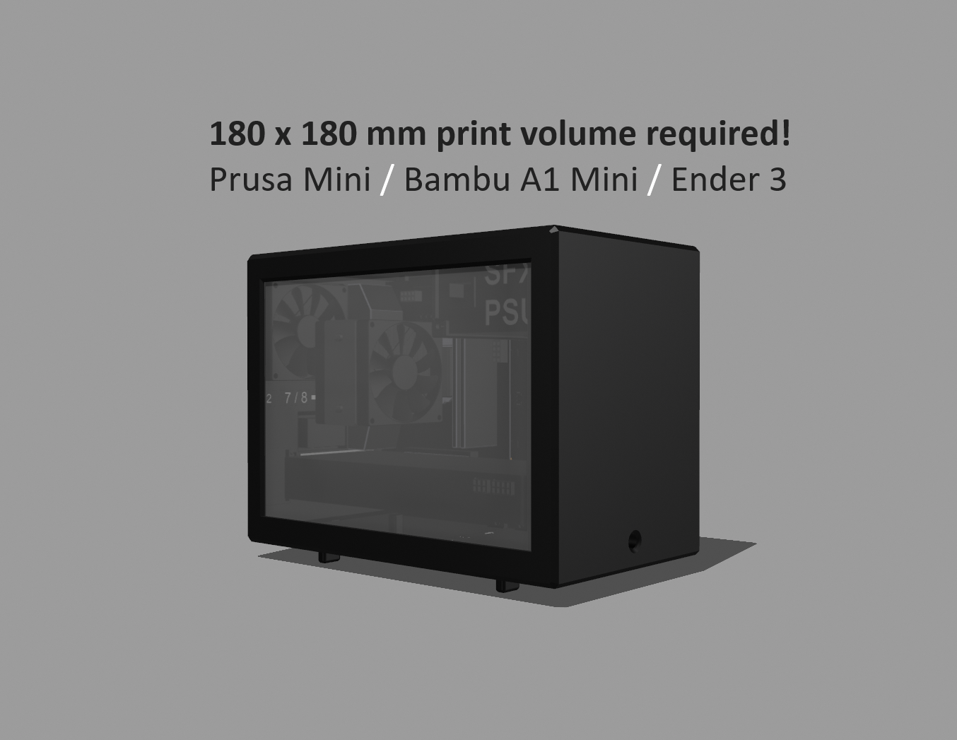 Mini ITX PC Case Small Print volume By Makerunit Printables Store