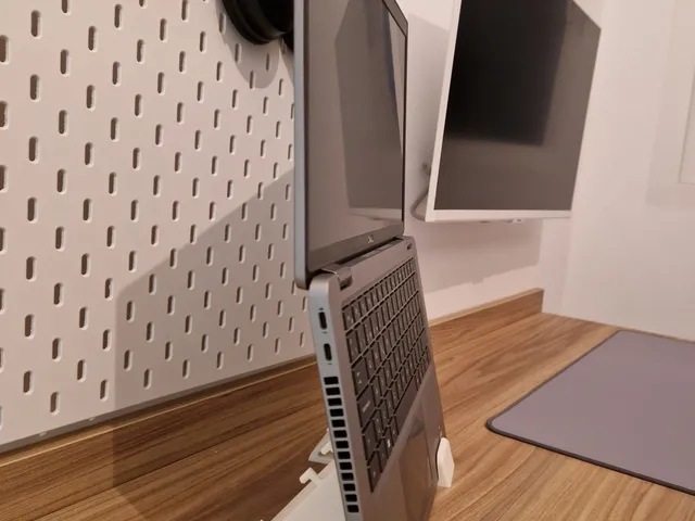 Laptop stand v2 for skadis storage ikea