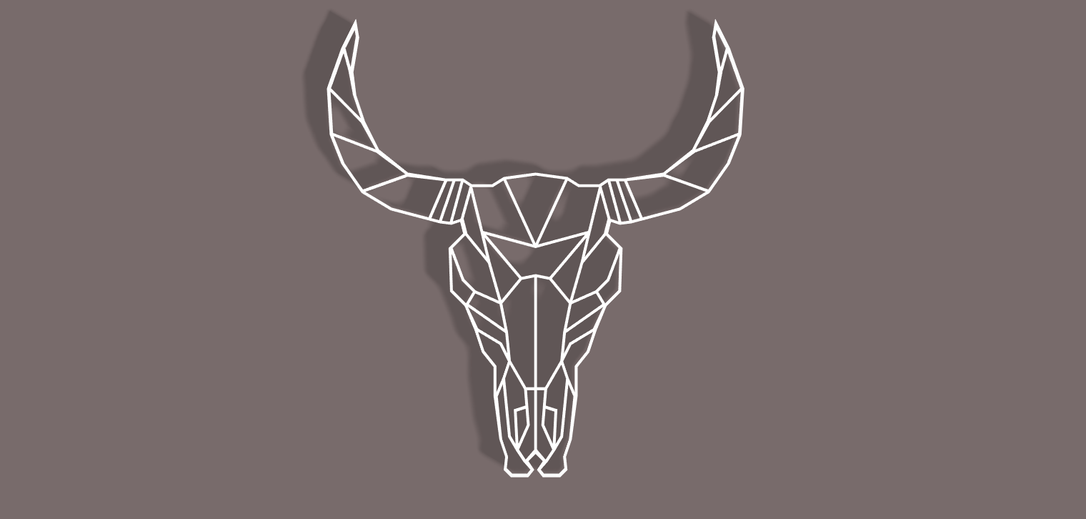 Geometric Bull Skull