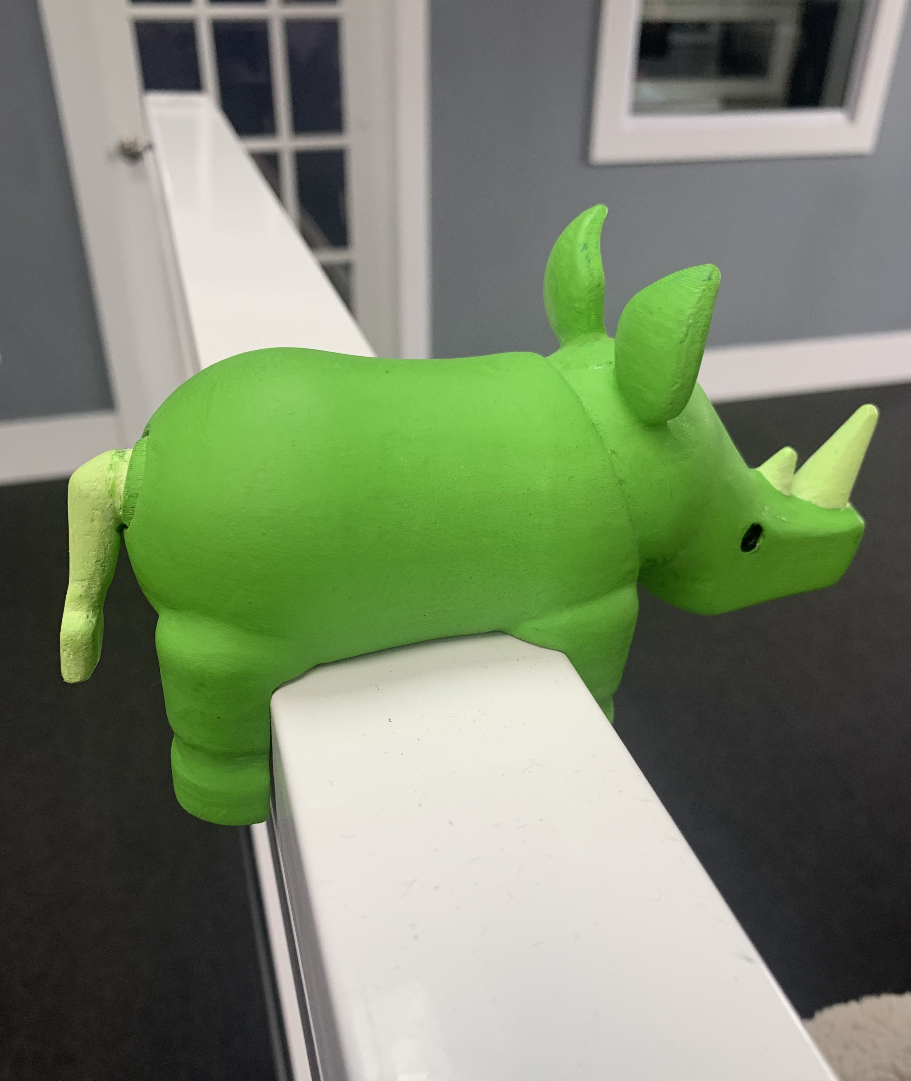 Rhino Cubicle Coat Hanger by Jim_Killie Download free STL model