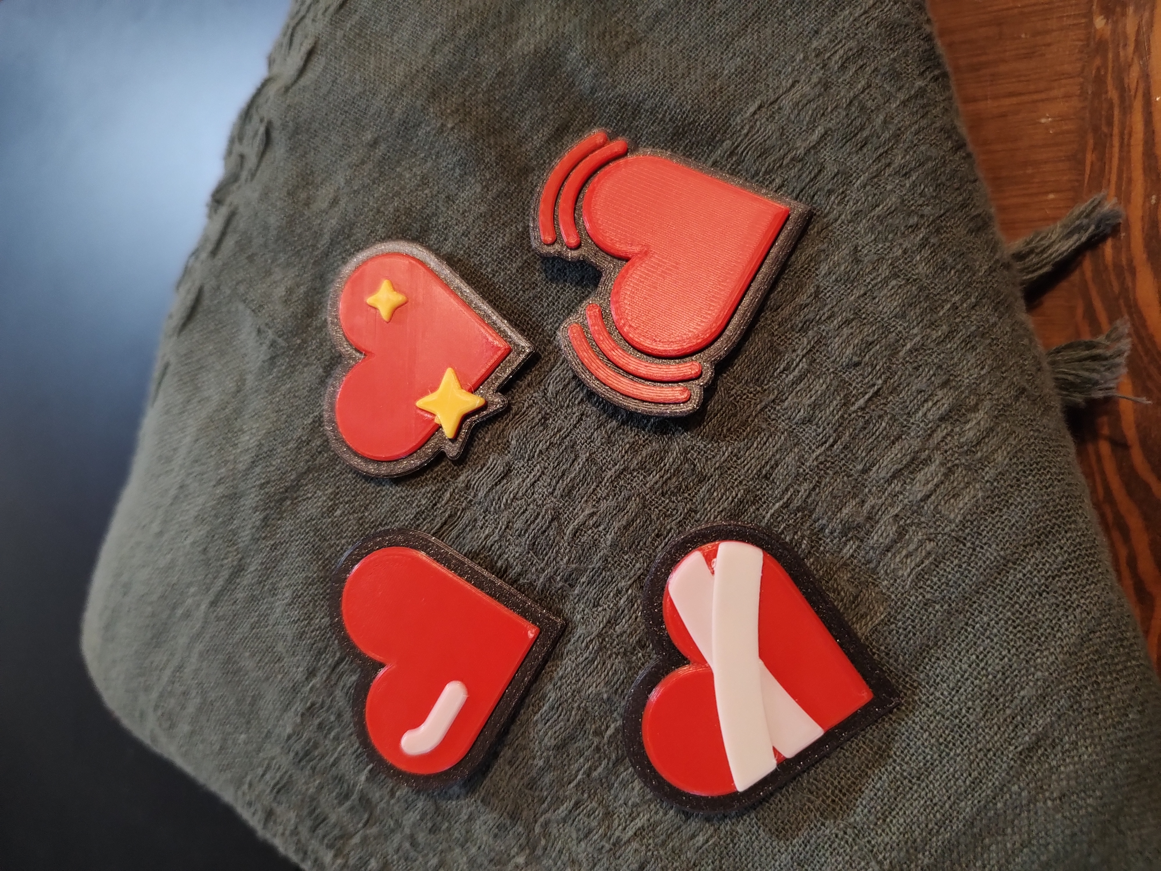 Emoji Heart Pins