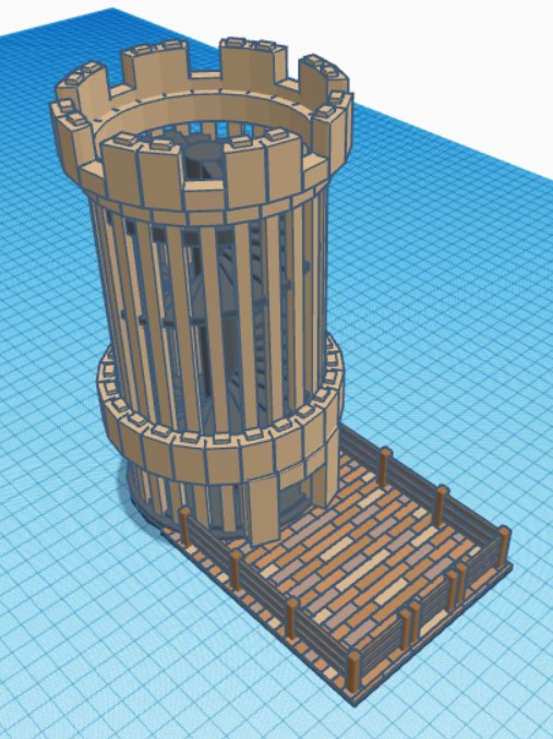 Castle Dice Tower by Kvitravn | Download free STL model | Printables.com