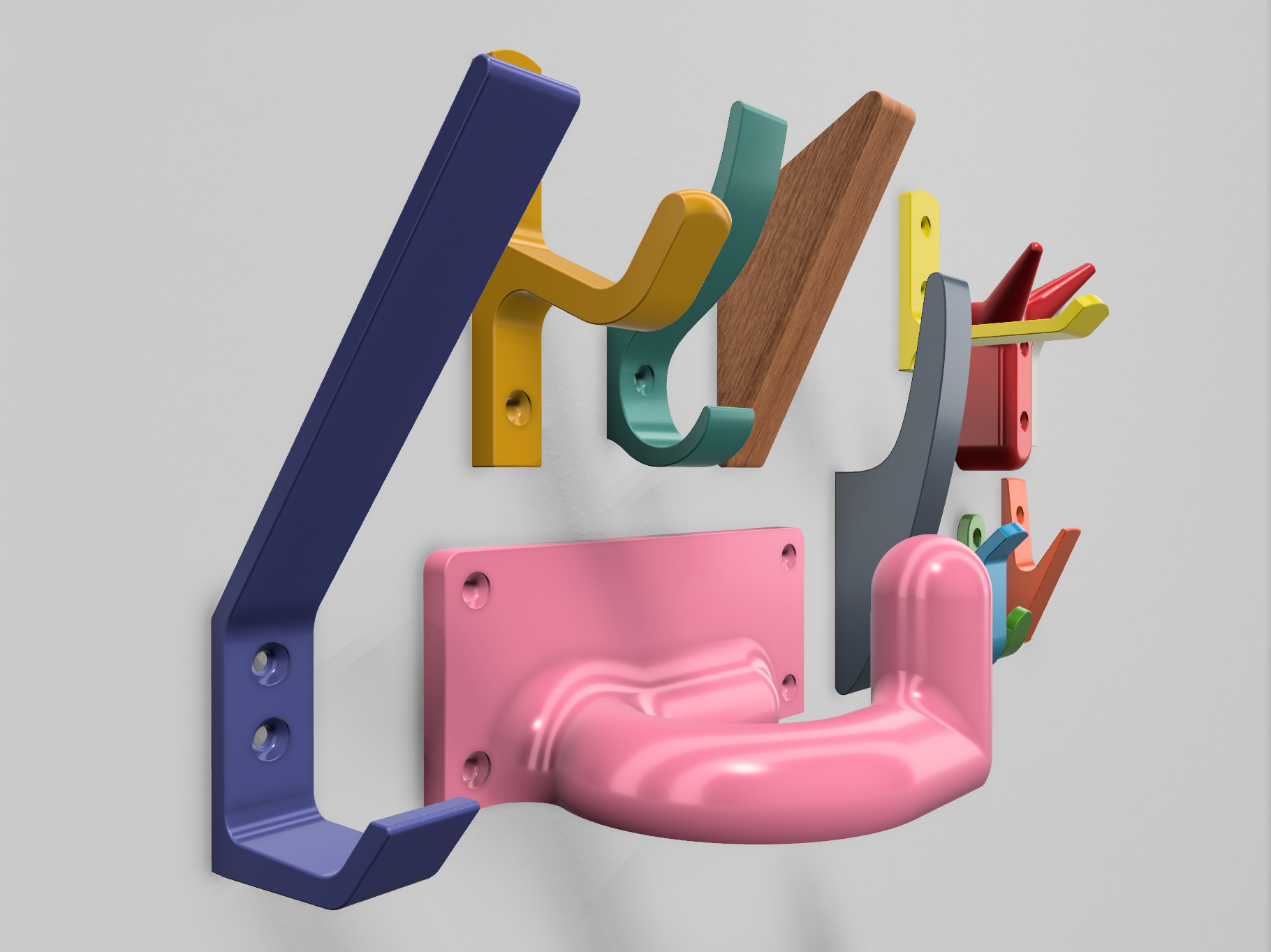 Miniatura 6 do modelo 3D Wall Hook, Wall Hook, Wall Hook, Wall Hook, Wall Hook