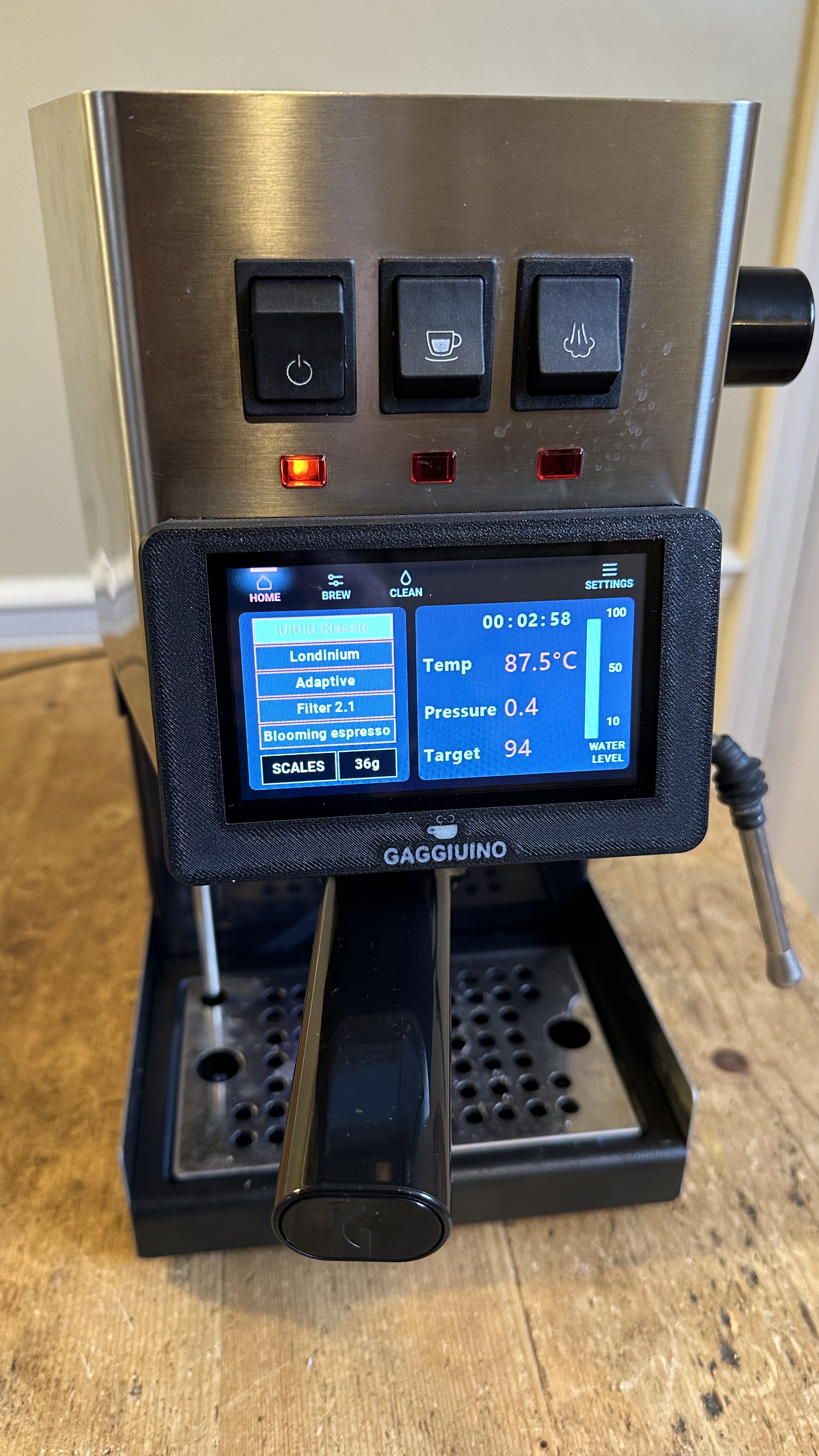 Gaggiuino Front Screen Mounts for Nextion Displays
