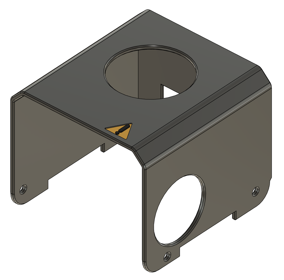 Kingroon KLP1 Extruder Cover (clean + with warning)