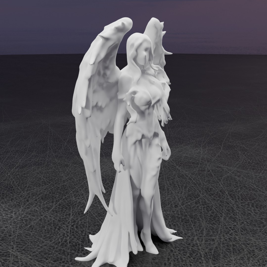 Miniatura 12 do modelo 3D Dark Angel Statue