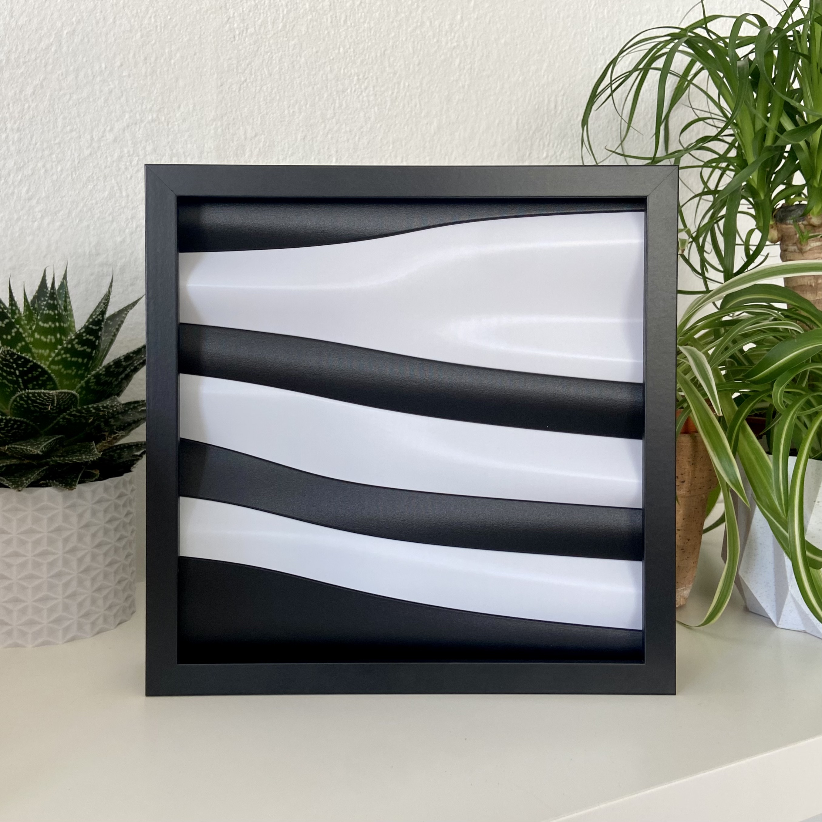 Zebra 3D stripe art for IKEA Sannahed