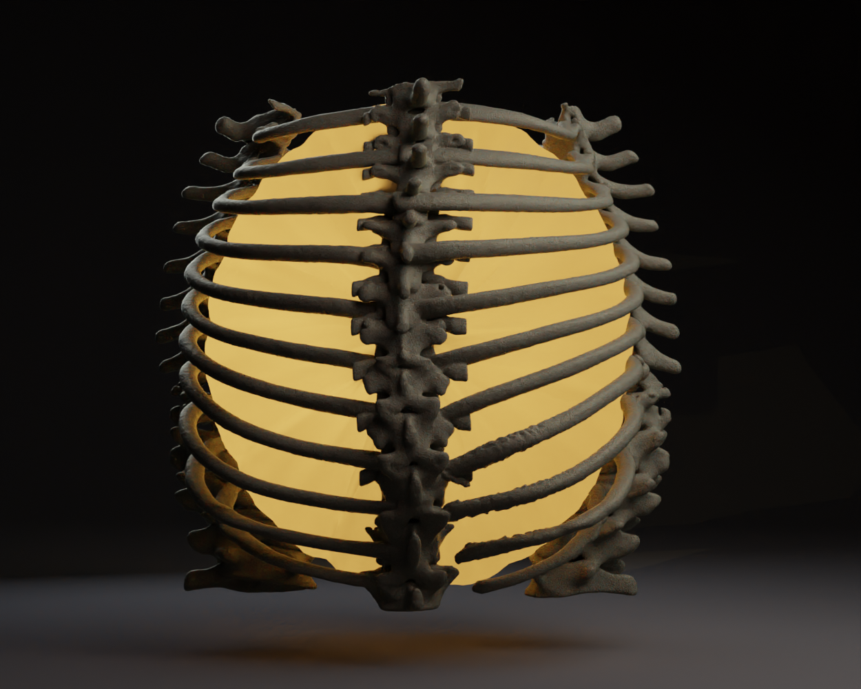 Caretaker Village Rib Cage Lamp by Peter Farell | Download free STL ...