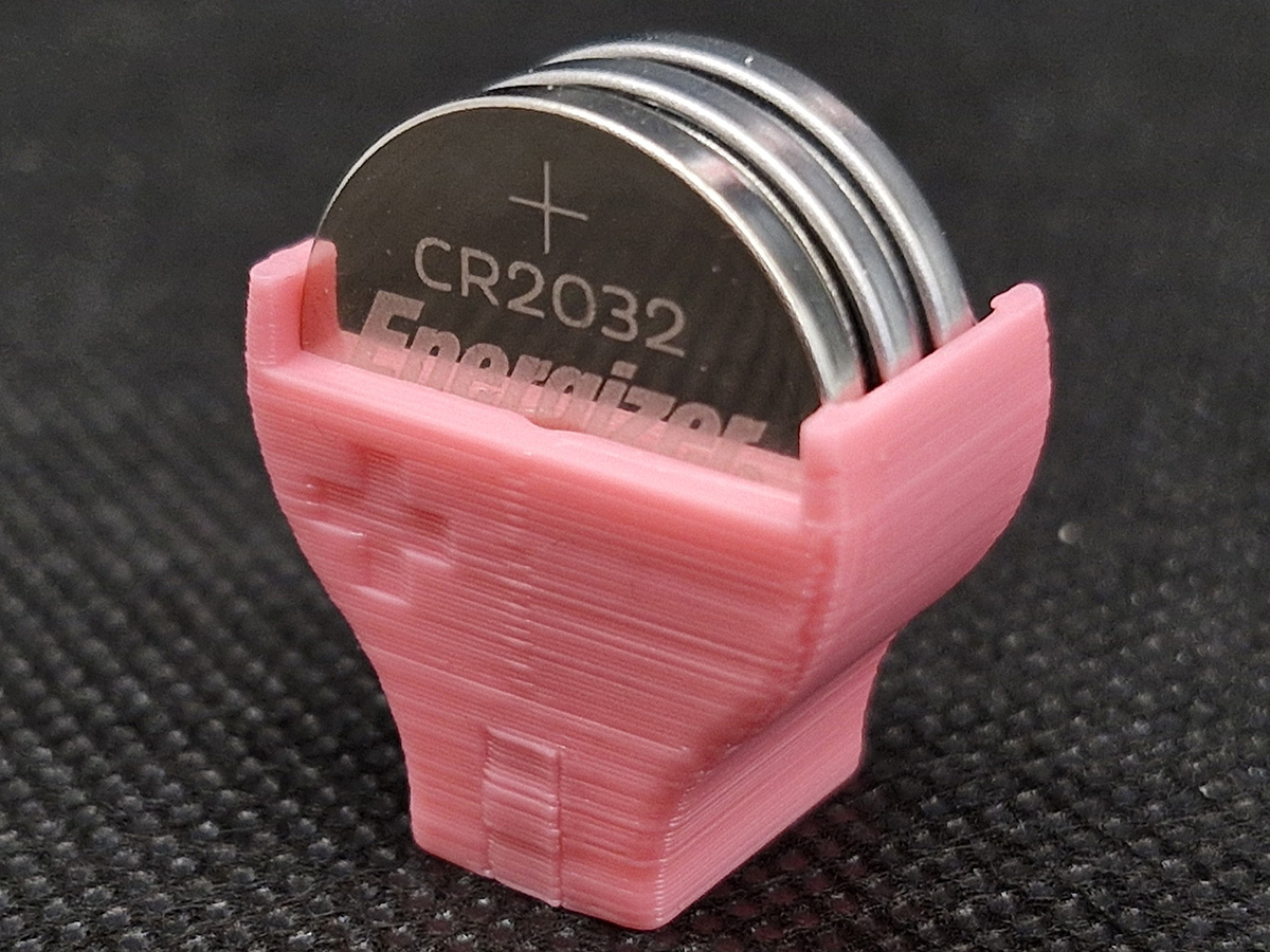 CR2032 Coin Cell Battery Holder by Download free STL model