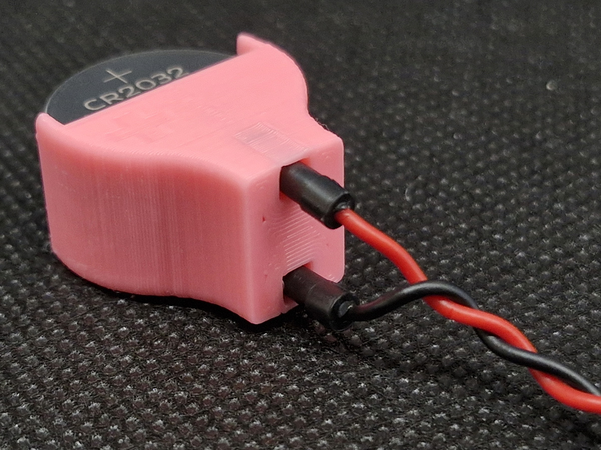 CR2032 Coin Cell Battery Holder by Download free STL model