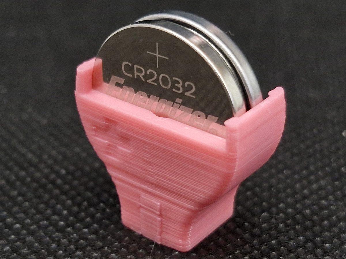 CR2032 Coin Cell Battery Holder by Download free STL model
