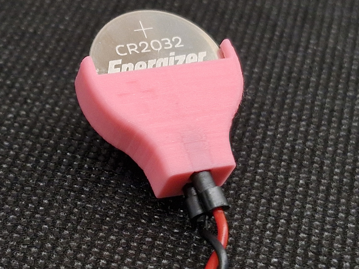 CR2032 Coin Cell Battery Holder by Download free STL model